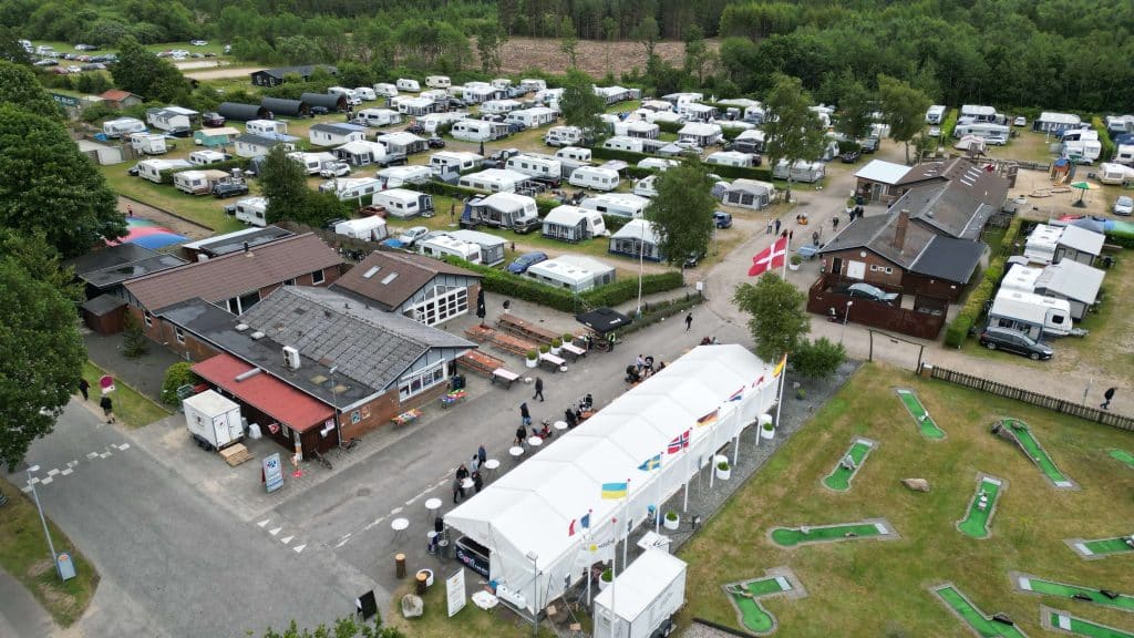 Luftfoto af Vorbasse Camping